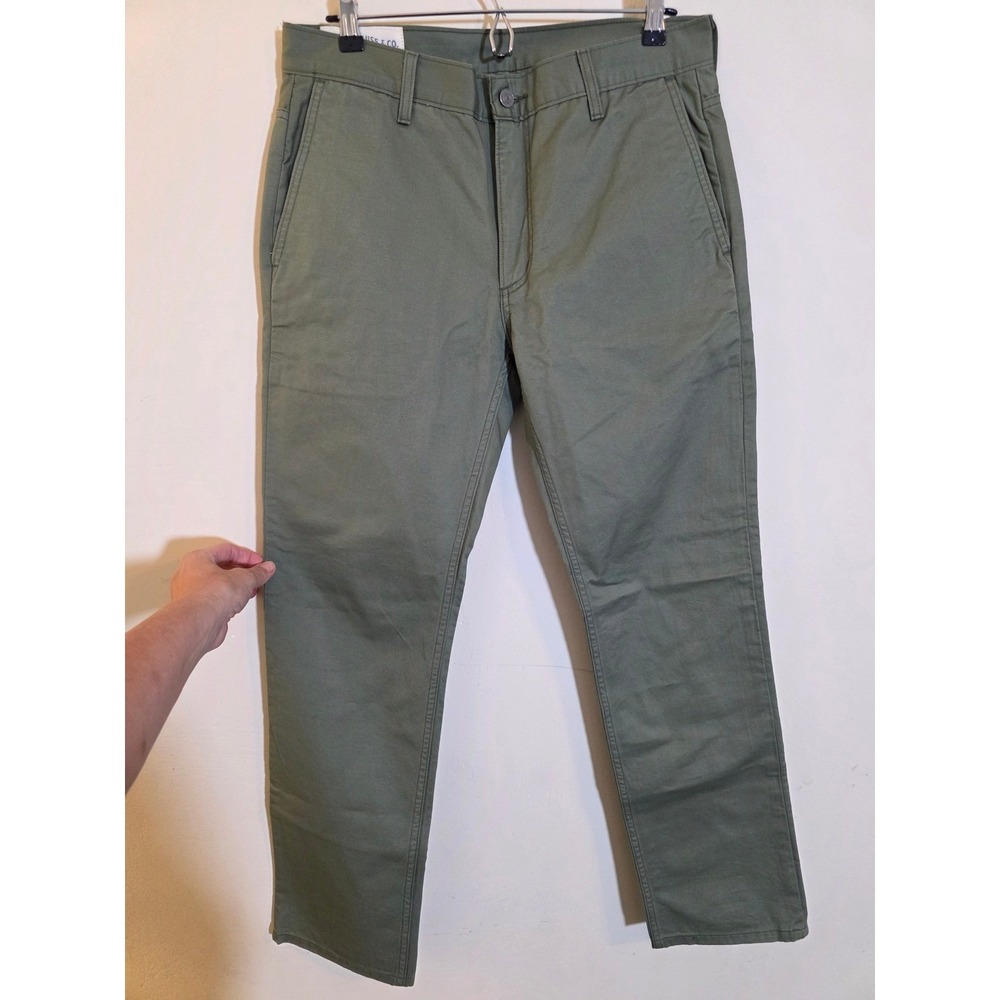Levi Strauss & Co Mens 502 Regular Taper Pants Olive Green 33x30 13151-0008